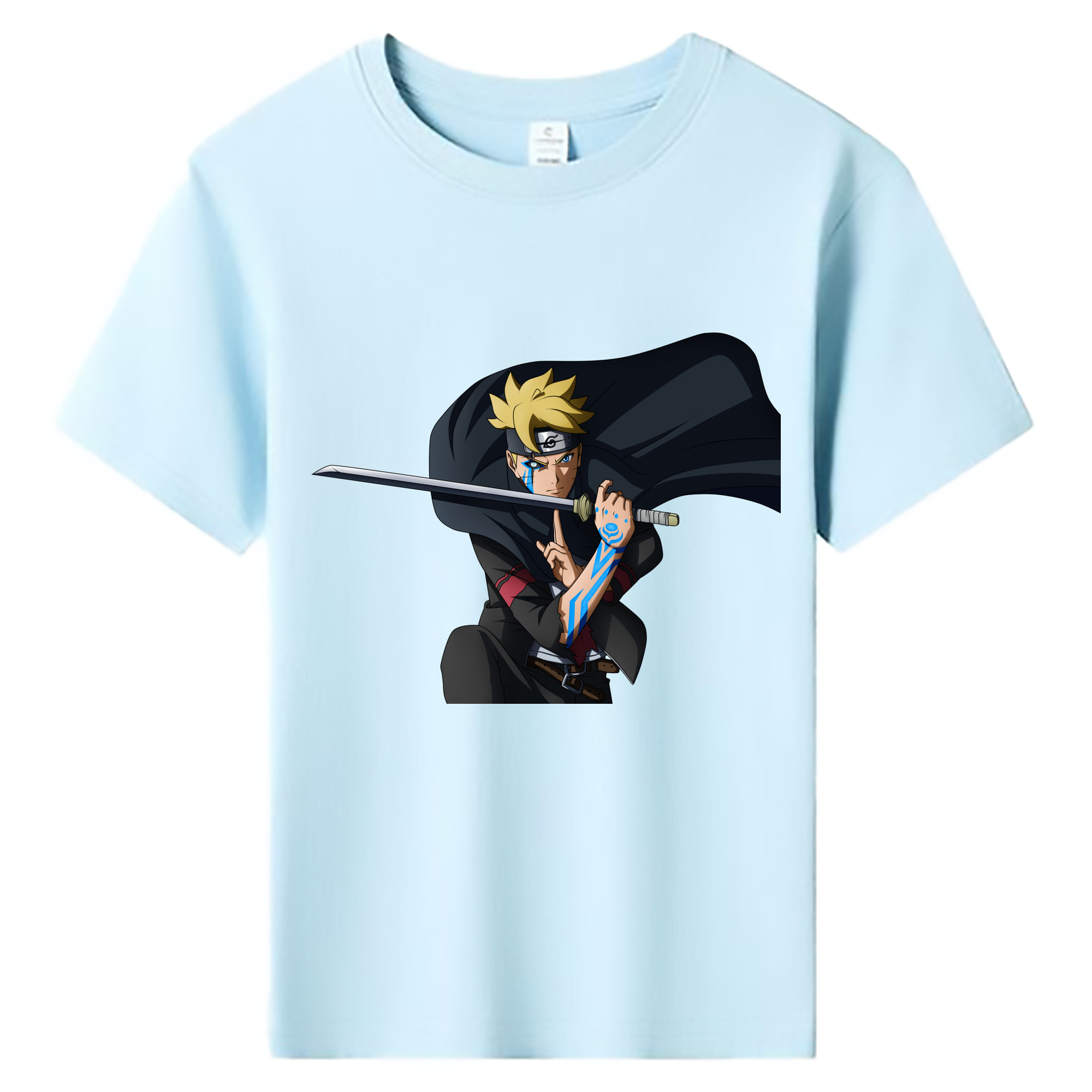 （画像用） NARUTO -ナルト- うずまき ボルト Uzumaki Boruto 綿100％キッズTシャツ（フロントプリント）